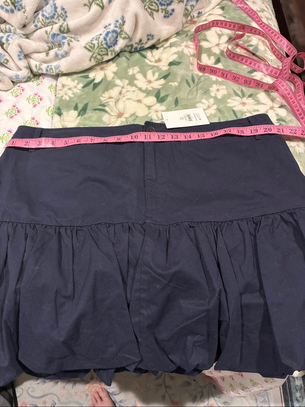Free Assembly Pleated Navy Circle Skirt with Button Waist XXL NWT - Picture 7 of 7